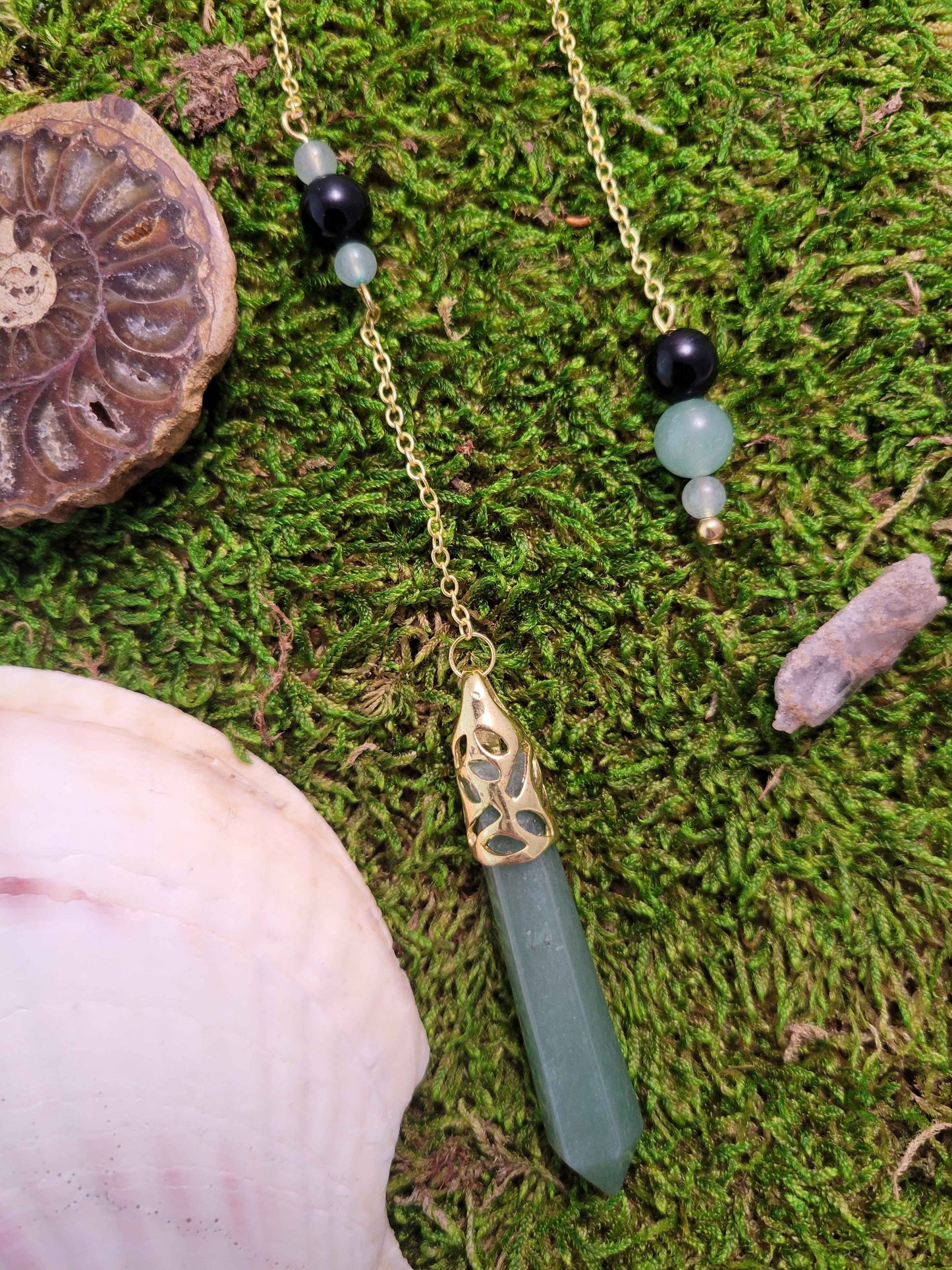 Aventurine and Jasper Pendulum