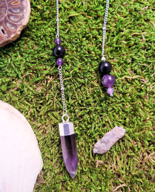 Amethyst and Jasper Pendulum