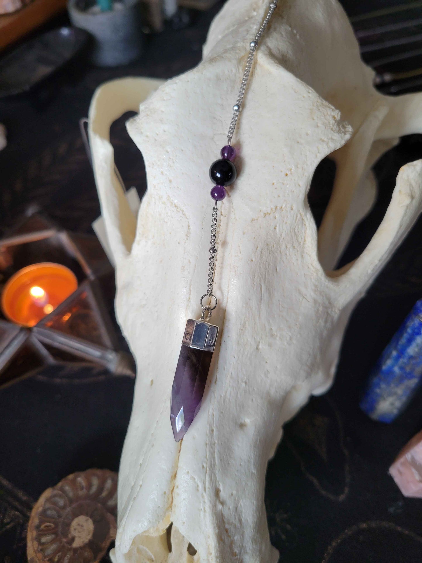 Amethyst and Jasper Pendulum