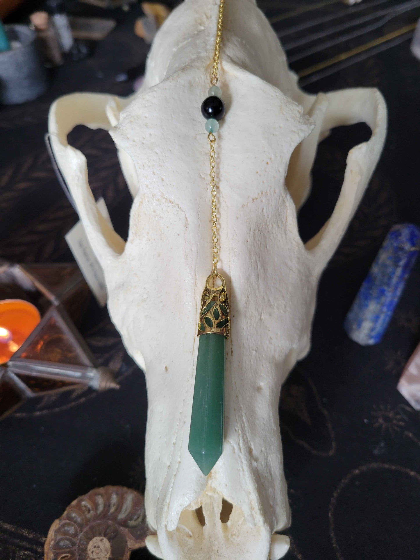Aventurine and Jasper Pendulum