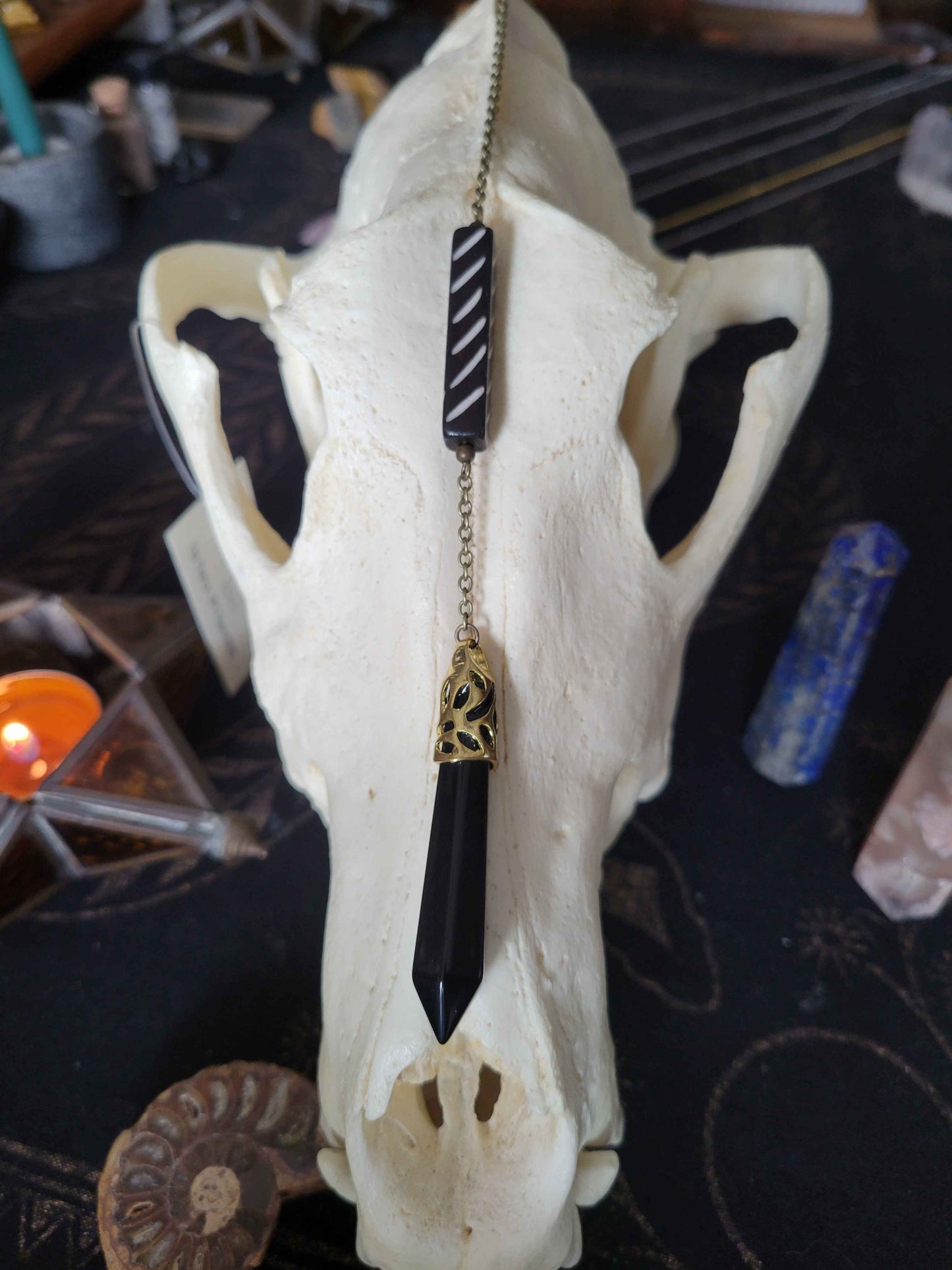 Onyx and Bone Pendulum