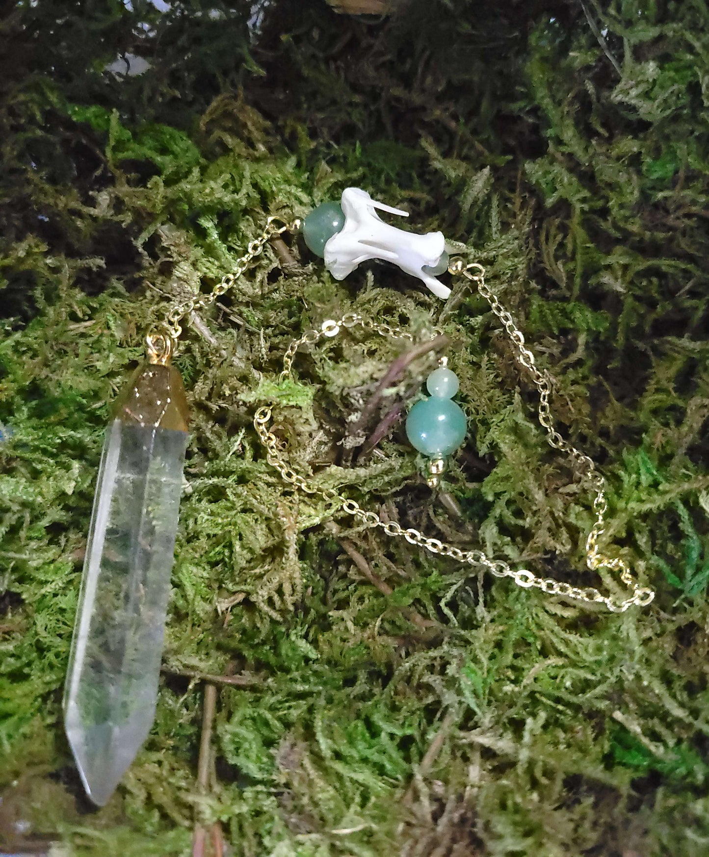 Quartz and Bone Pendulum