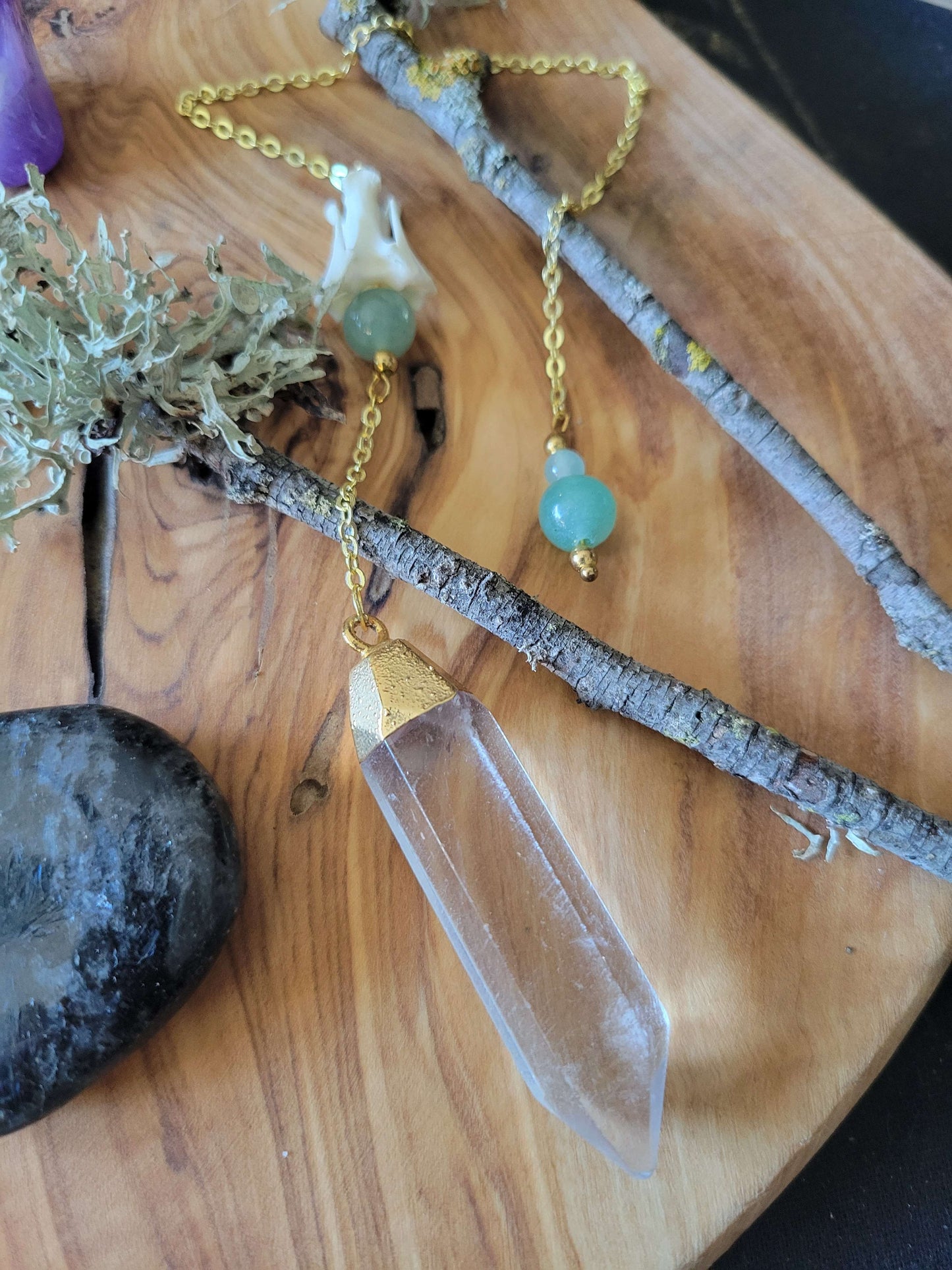 Quartz and Bone Pendulum