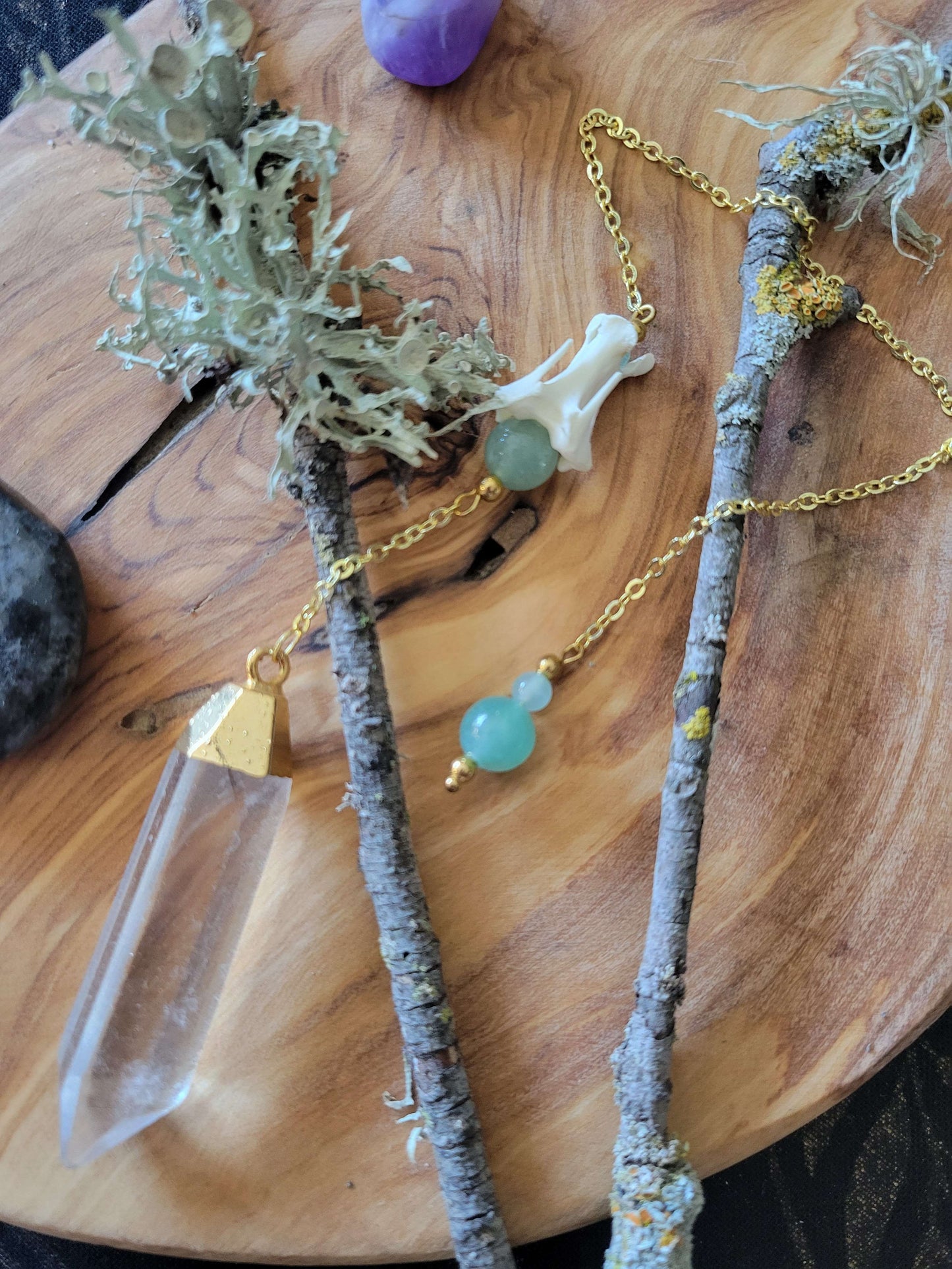 Quartz and Bone Pendulum