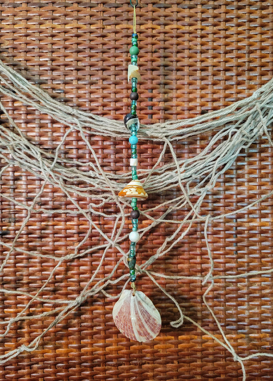 Beaded Shell Decor - Scallop