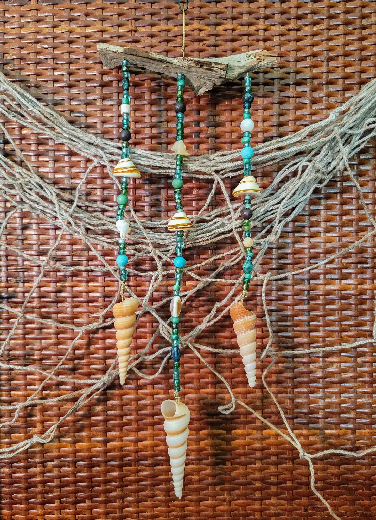 Beaded Shell Decor - Spiral Shell